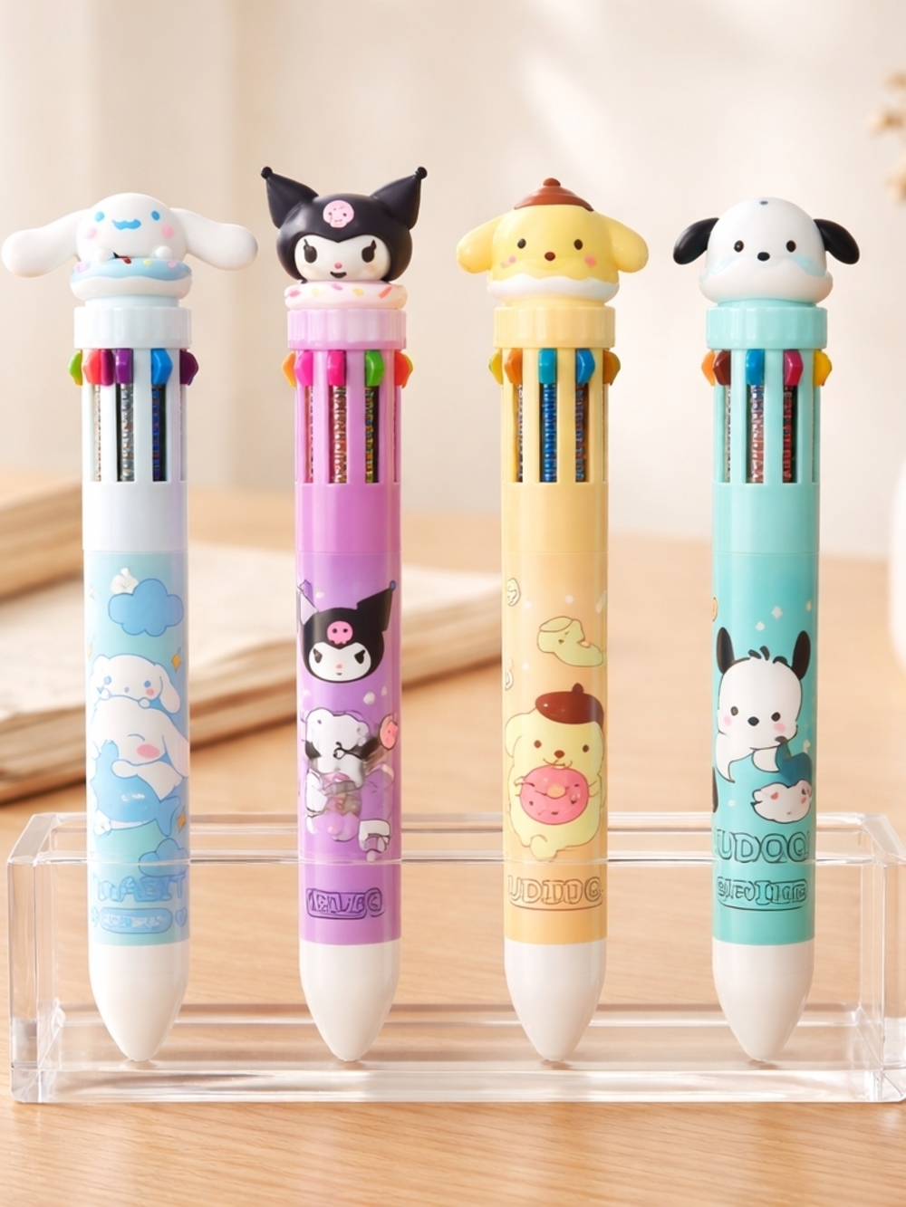 Sanrio Multi-Color Character Multi-Function Pens - Blue, Purple, Yellow, Teal